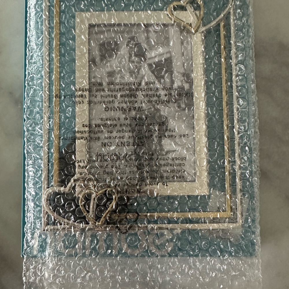 Nambe Dual Heart Silver and Gold Frame - Picture 4 of 6